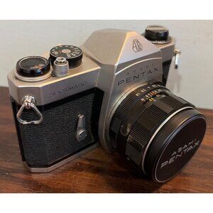VTG Asahi Pentax Spotmatic 35mm SLR Camera W/ Super-Takumar 55mm Lens - READ!!